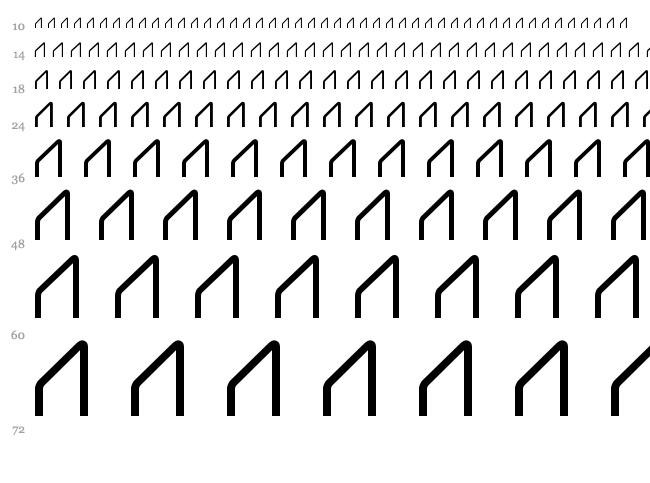 Alghorie Neue font waterfall